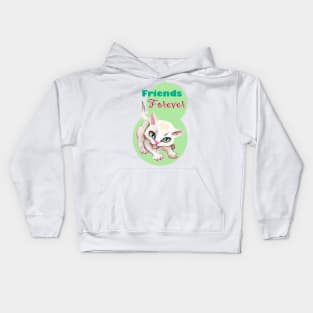 Sweet cute white kitten best friend. Love you cat. Kids Hoodie